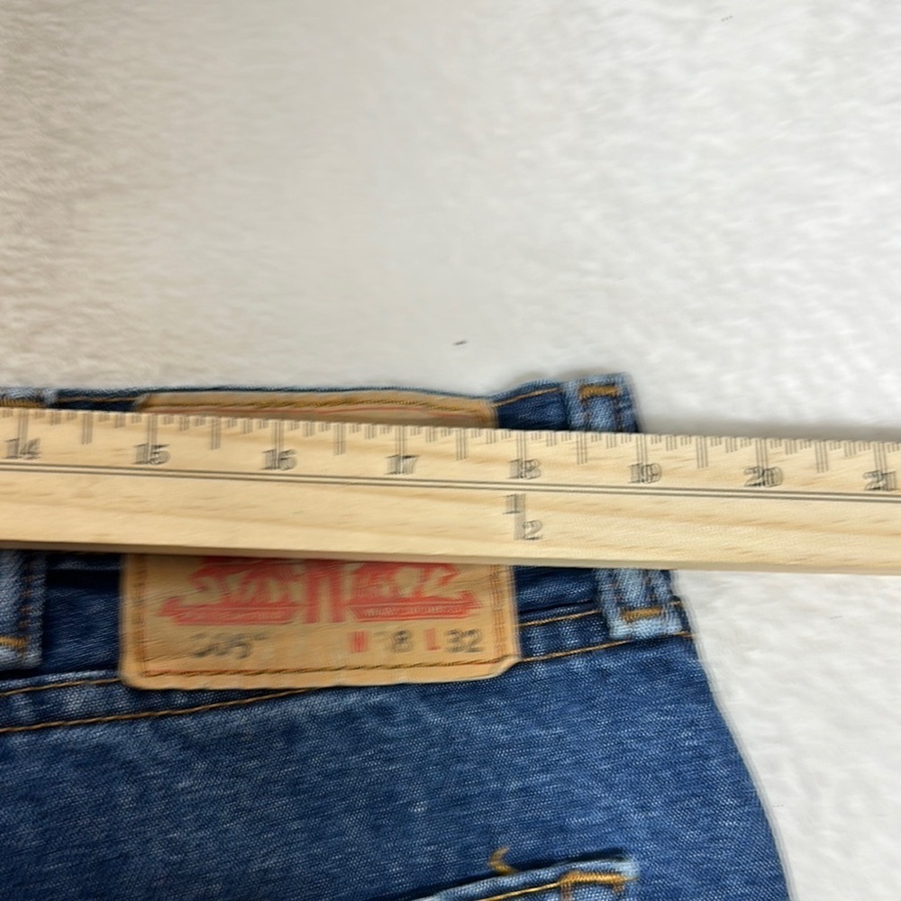 Levi's 505 Blue Straight Jeans 38x32 - Picture 3 of 6